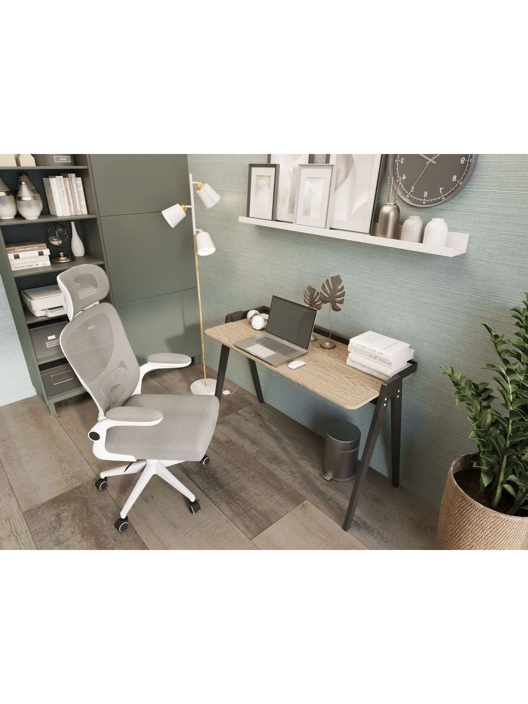 Серый кресло компьютерное офисное TopChairs Airone