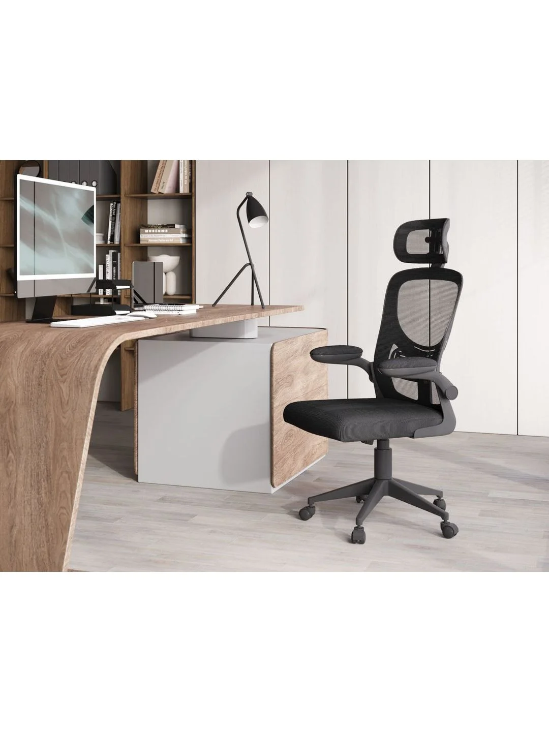Черный кресло компьютерное офисное TopChairs Airone