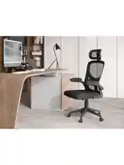Черный кресло компьютерное офисное TopChairs Airone