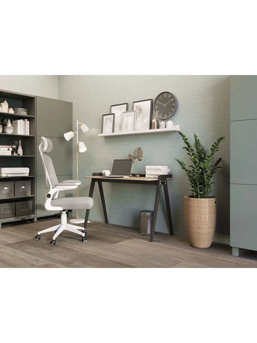 Серый кресло компьютерное офисное TopChairs Airone