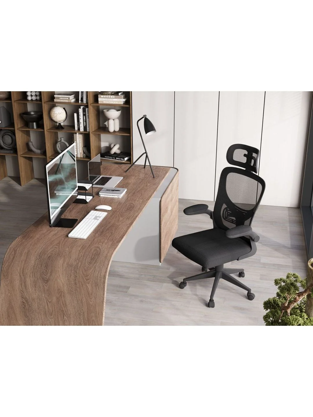 Черный кресло компьютерное офисное TopChairs Airone