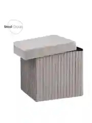 Серый пуф складной с ящиком Store Square