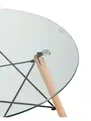 Белый стол для кухни обеденный круглый DSW