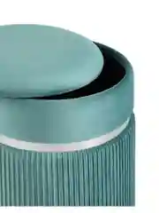 Бирюзовый пуф Миранда с ящиком, серебро
