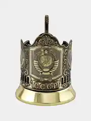Подстаканник латунный Кольчугинский мельхиор "Герб СССР"