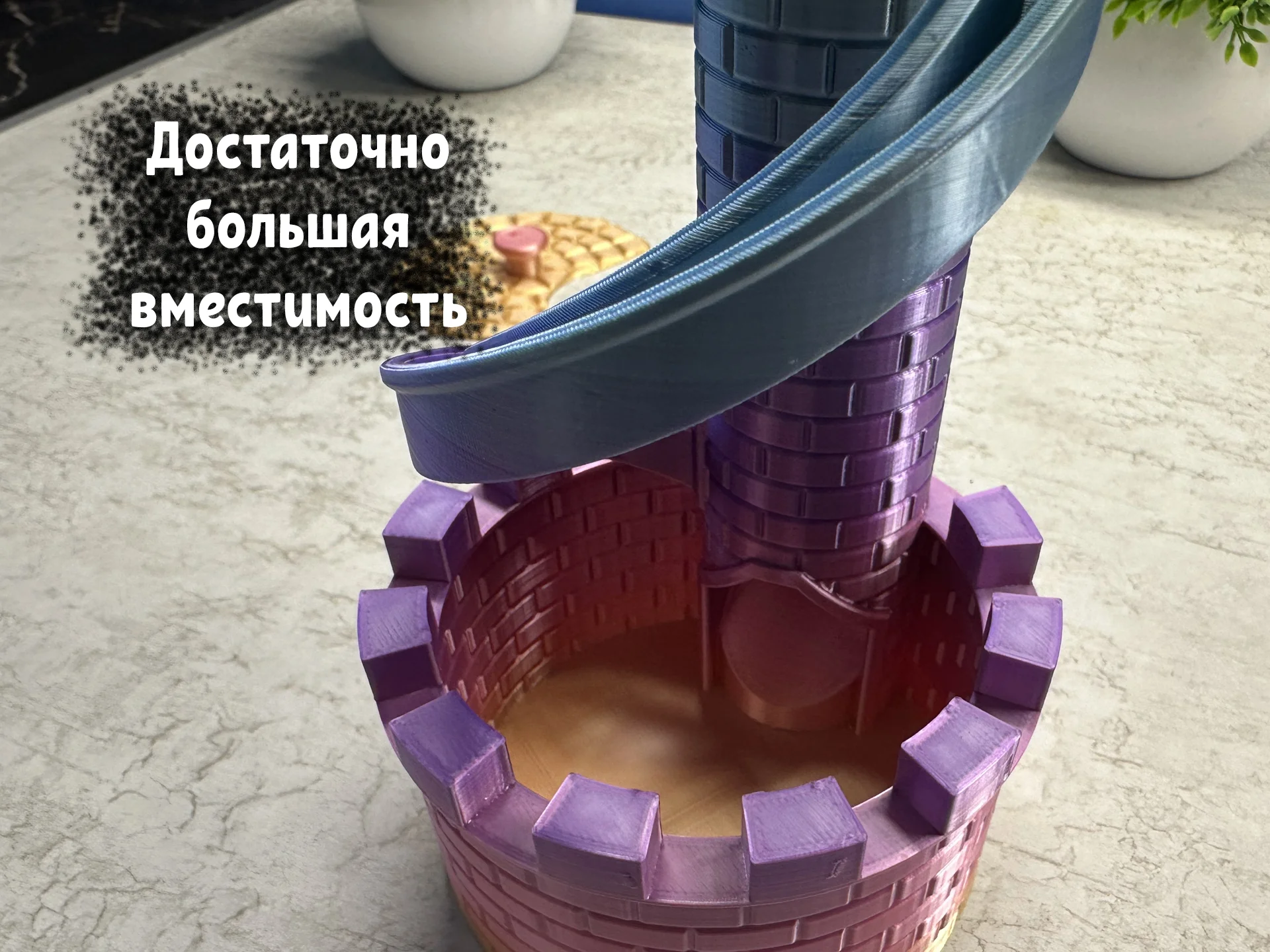Копилка замок, башня, крепость радужная