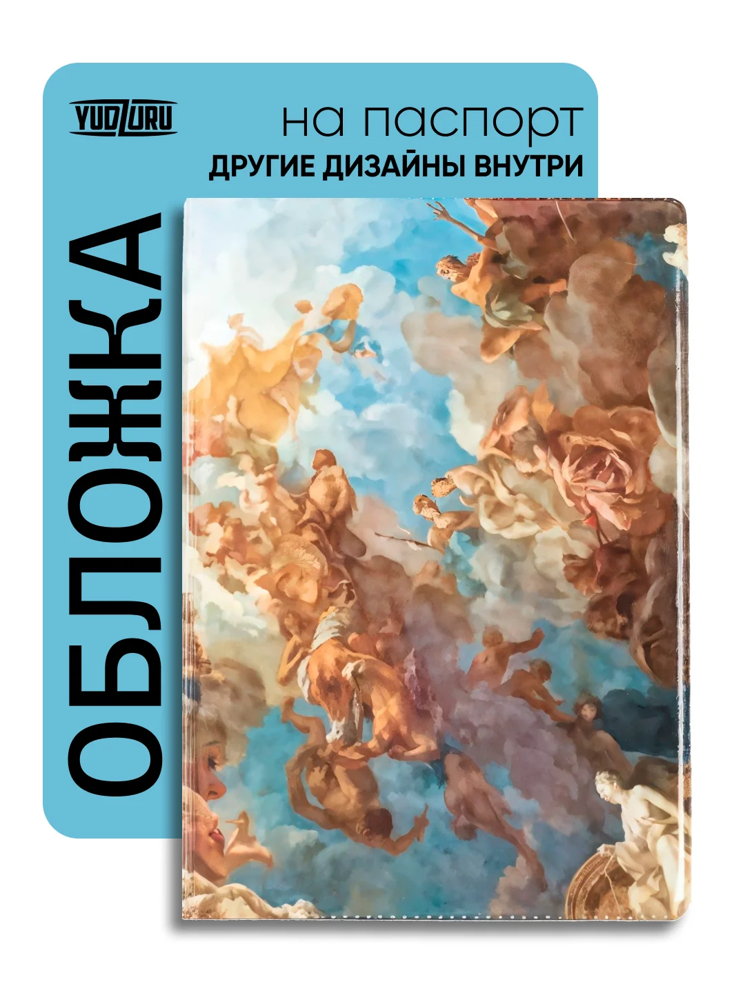 Разноцветный обложка на паспорт с принтом