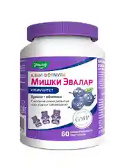 БАД к пище Эвалар Бэби Формула Мишки Иммунитет, 60 жевательных пастилок массой 2,5 г