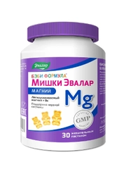 Жевательные пастилки Бэби Эвалар, мишки магний, 30 штук по 4,0 г