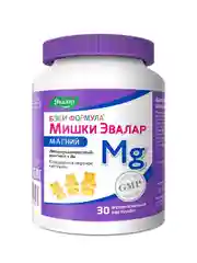 Жевательные пастилки Бэби Эвалар, мишки магний, 30 штук по 4,0 г