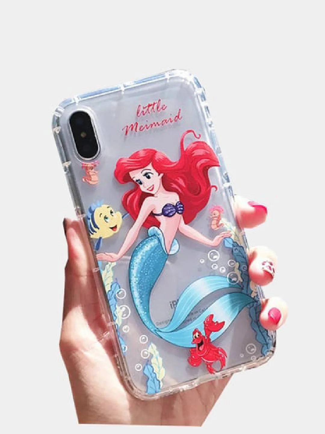 Коралловый чехол для iPhone 11, 12, 12 Pro, 7, 8 "Русалочка"
