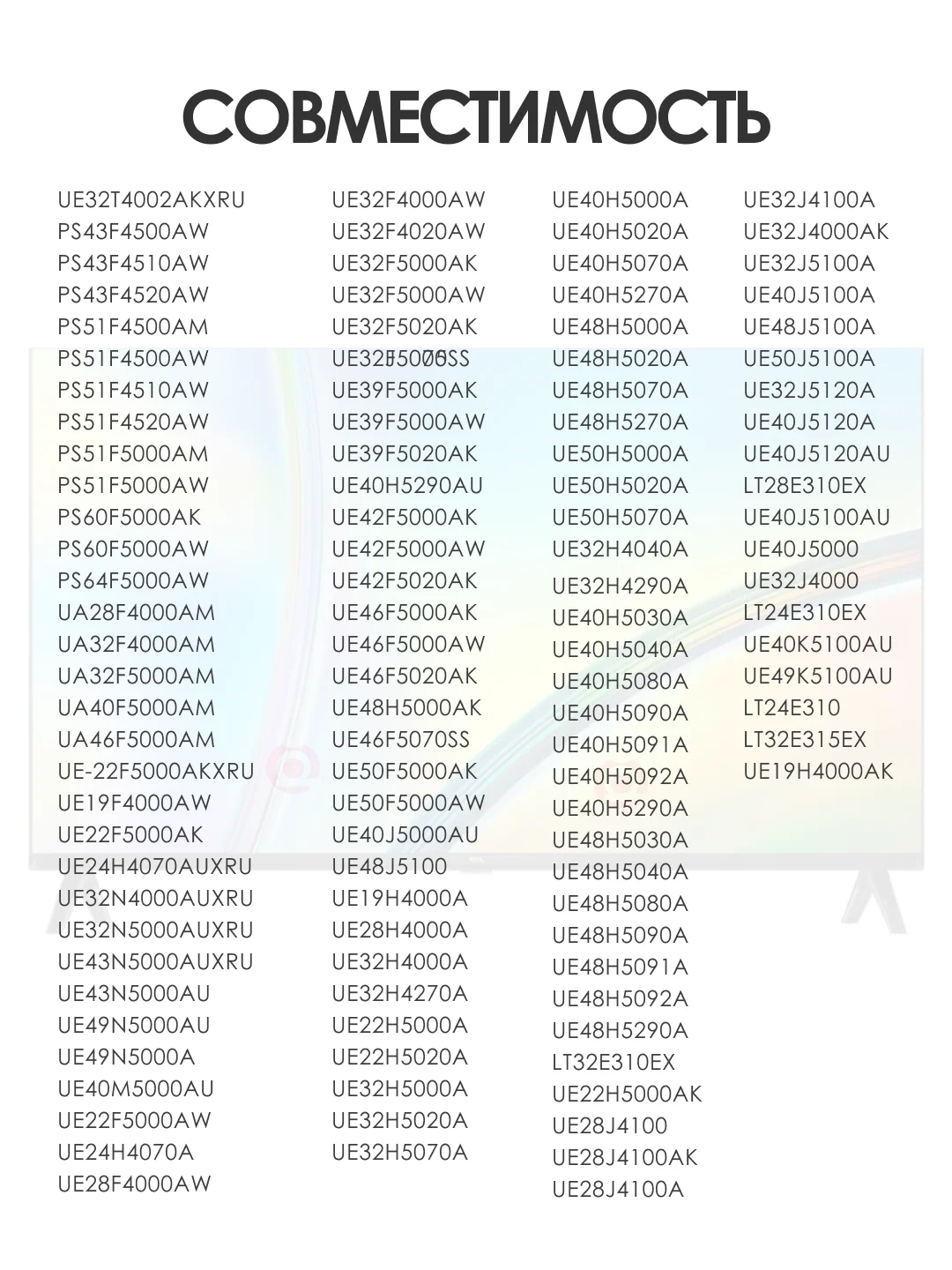 Универсальный пульт ду Samsung для всех телевизоров Самсунг Smart TV / LCD, LED TV