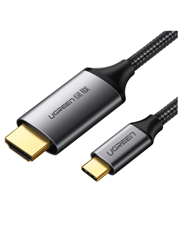 Кабель Ugreen MM142 (50570) USB-C to HDMI Male to Male Cable Aluminum Shell 1.5m. - Grey