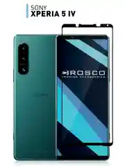 Прозрачный стекло для Sony Xperia 5 IV, mark 4 защитное ROSCO прозрачное олеофобное покрытие с рамкой