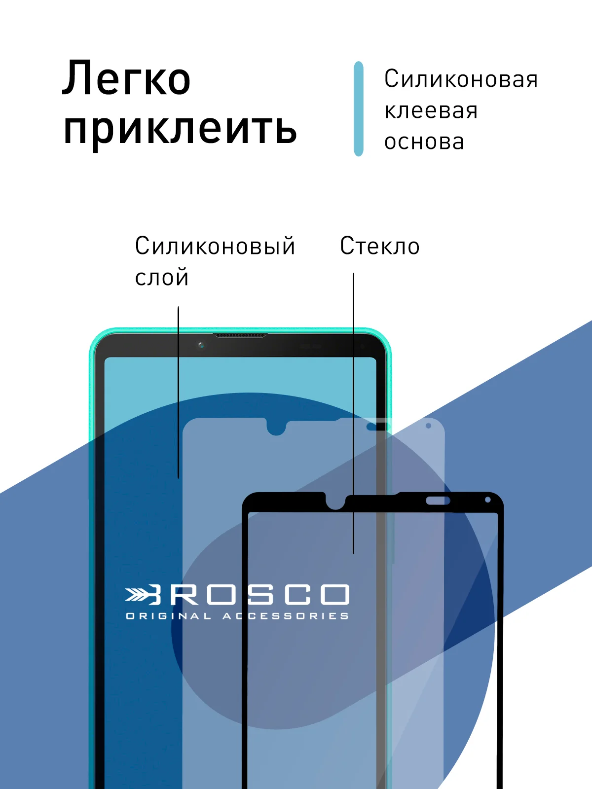 Прозрачный стекло для Sony Xperia 10 IV, mark 4 защитное ROSCO олеофобное покрытие, прозрачное, рамка