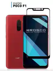 1-2 шт стекло для Xiaomi Pocophone F1 защитное ROSCO прозрачное олеофобное с черной рамкой