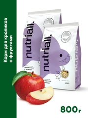Полнорационный корм для кроликов Nutriall с фруктами, 2 упауковки