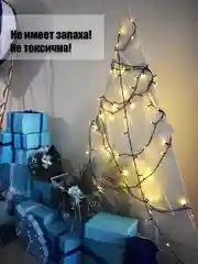 Гирлянда-нить, длинная, уличная, для помещений, новогодняя на елку, для елки, новый год