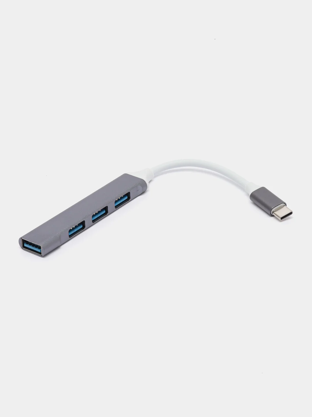 Серый usb HUB 3.0 на 4 порта, Разветвитель Type-C HUB 3.0, концентратор, юсб хаб