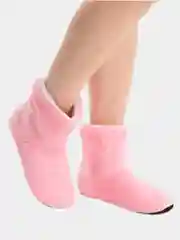 Розовый домашние утепленные тапочки-сапожки