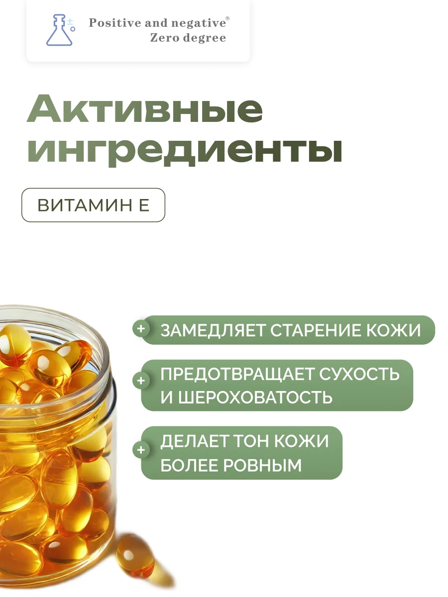Полипептидный антивозрастной крем вокруг глаз Positive and negative Zero degree, 16 г