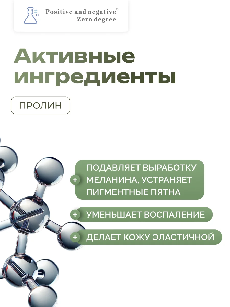 Полипептидный антивозрастной крем вокруг глаз Positive and negative Zero degree, 16 г