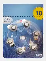 Батарейки Renata ZA10 (PR70) для слуховых аппаратов, 1.4V, Германия, 6 штук (1 блистер)