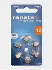 Батарейки Renata ZA13 (PR48) для слуховых аппаратов, 1.4V, Германия, 6 штук (1 блистер)