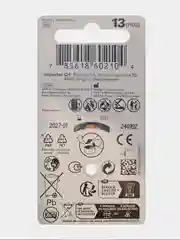 Батарейки Renata ZA13 (PR48) для слуховых аппаратов, 1.4V, Германия, 6 штук (1 блистер)