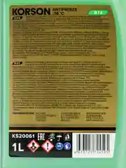 Зеленый антифриз KORSON 1л