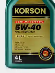 Моторное масло KORSON FULL SYNTHETIC 5W-40 A3/B4