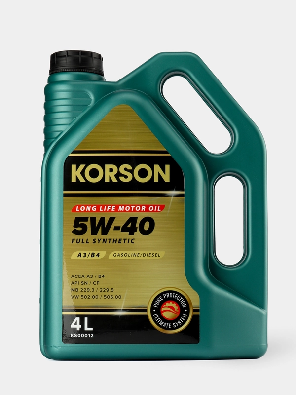 Моторное масло KORSON FULL SYNTHETIC 5W-40 A3/B4