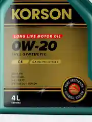 Моторное масло KORSON FULL SYNTHETIC 0W-20 C5