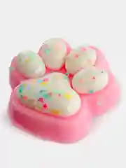 Алый лапка антистресс с кристаллом,лапа котика цветная тянучка, жмякалка
