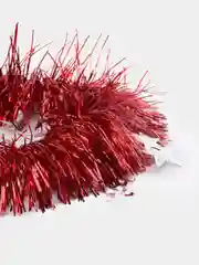 Красный мишура "Аквамарин", звёзды, d-8,5 см, 200 см