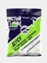 Дуст 50 гр от тараканов, муравьев, блох, клопов, мух Чистый Дом