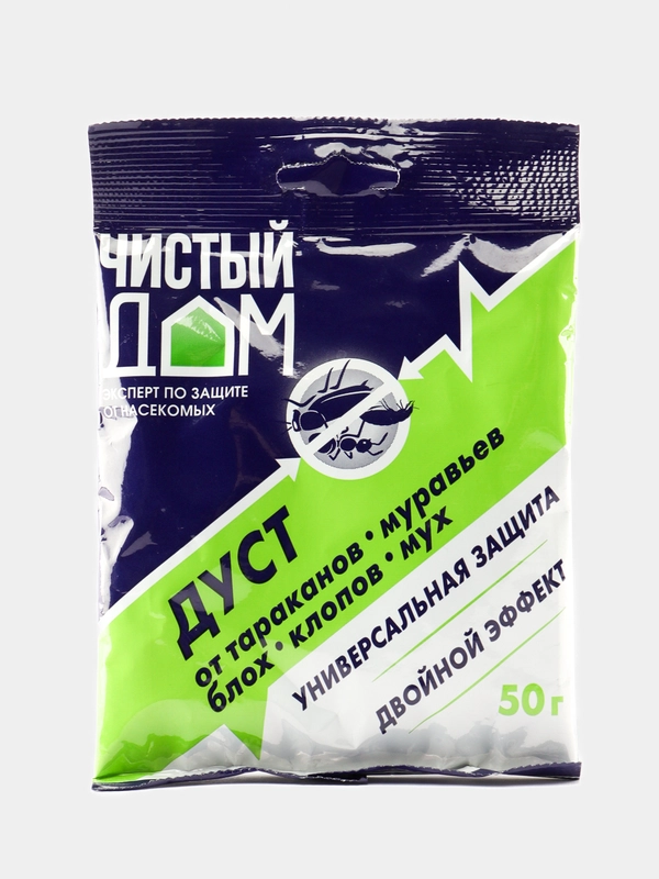 Дуст 50 гр от тараканов, муравьев, блох, клопов, мух Чистый Дом
