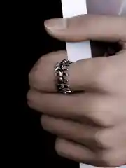 Серебряный кольцо "Кости"