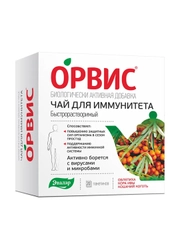 Чай для иммунитета Эвалар ОРВИС, быстрорастворимый, саше-пакетики, 20 штук по 3,0 г