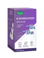Витамины группы В Эвалар, В-комплекс от В1 до В12, 90 штук по 0,2 г