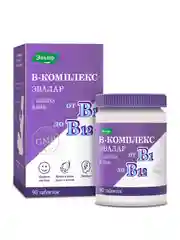 Витамины группы В Эвалар, В-комплекс от В1 до В12, 90 штук по 0,2 г