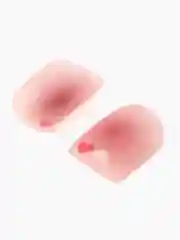 Кремовый накладные ногти с дизайном