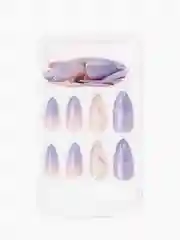 Аметистовый накладные ногти с дизайном