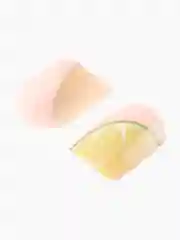 Лимонный накладные ногти с дизайном