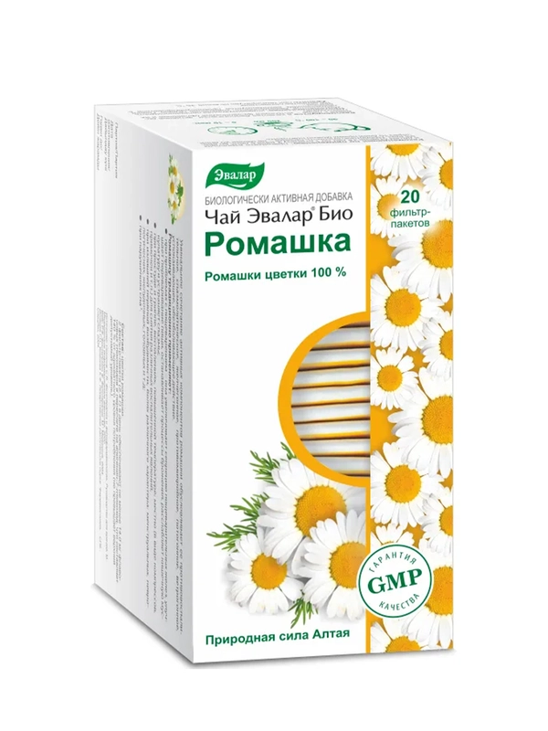 Чай Эвалар БИО Ромашка, 20 пакетиков по 1,2 г