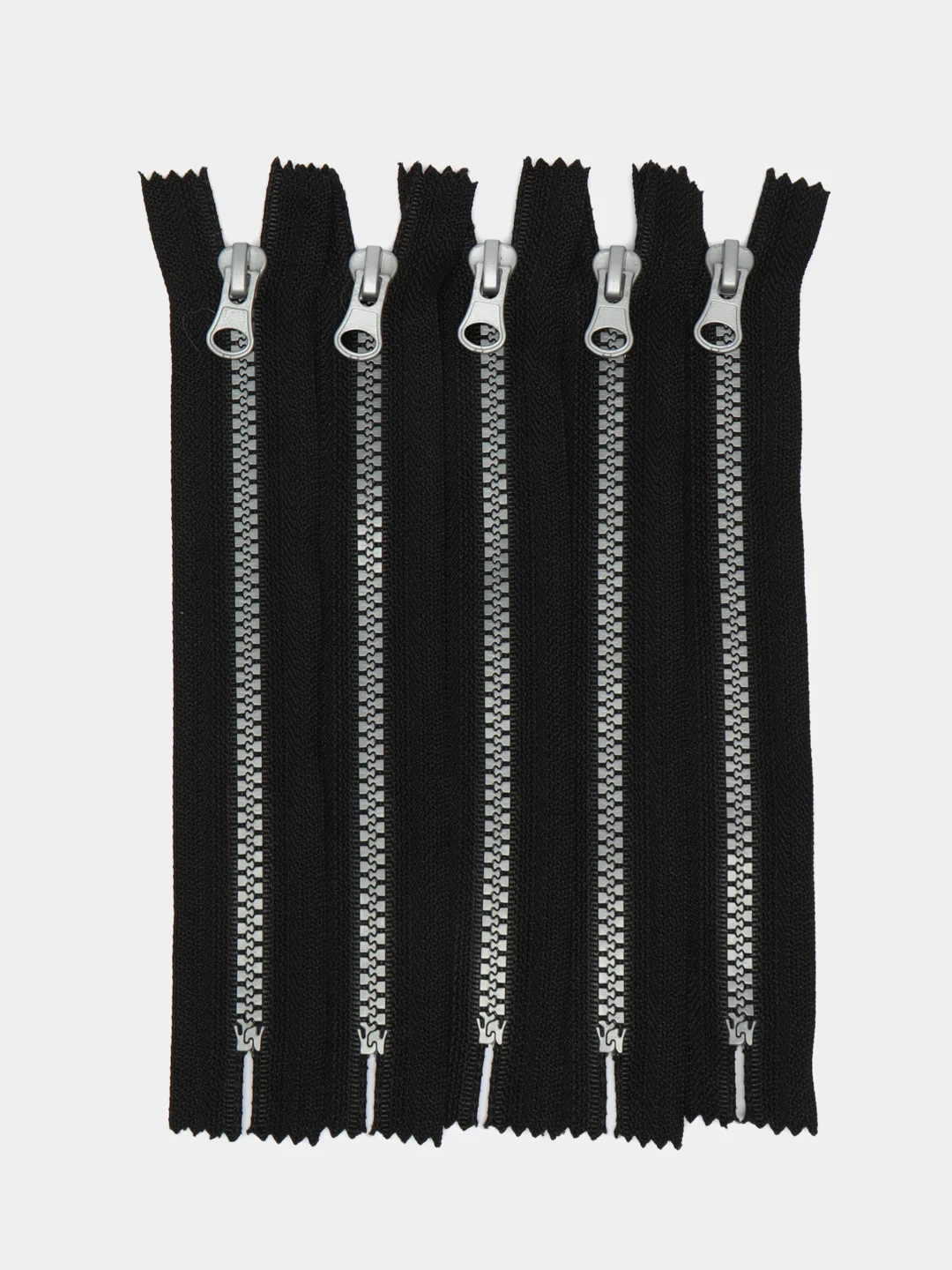 Черный молния MaxZipper трактор №5 н/р серое усил.зв., 16 см н/р, 18 см, 5 шт/уп, т. синяя, белая