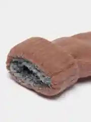 Хаки варежки женские, пушистые, шерстяные, зимние, рукавицы меховые
