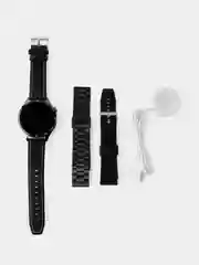Умные часы 2024, WATCH 4+ Обновленная серия RU, три ремешка, 46mm, черный