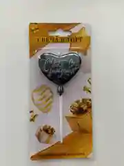 Свеча для торта "Воздушный шарик Сердечко", 10 см