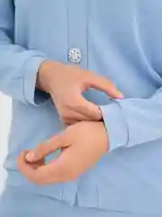 Голубой женский костюм